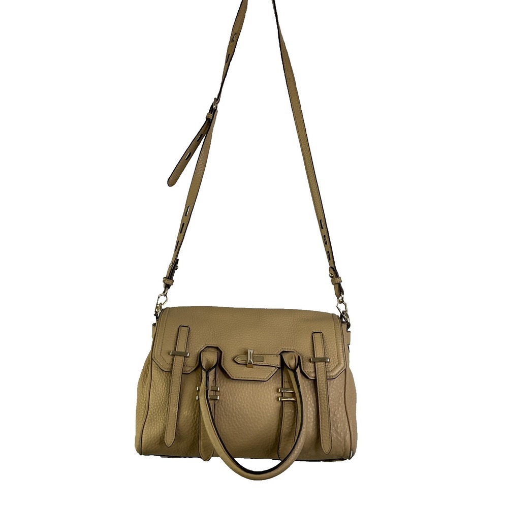 Rebecca Minkoff Jules Satchel Crossbody‎ Bag Adjustable Strap Top Handle Beige